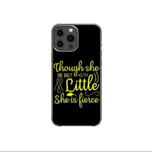 though she is little but she is fierce sweet inspirational pattern art design anti-fall and shockproof gift iphone case (iphone xr)