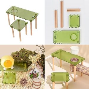 Wood Small Animals Stand Platform Natural Toy Cage Accessories For Hamster Squirrels Gerbil Chinchilla Parrots & Pet Hamster Platform For Cage