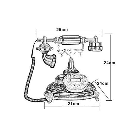 Telephone Vintage Craft Phones Home Fixed Telephone Business Office landline 252424cm (3 Colors Available) (Color : White) (White)