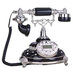 telephone vintage craft phones home fixed telephone business office landline 252424cm (3 colors available) (color : white) (black)