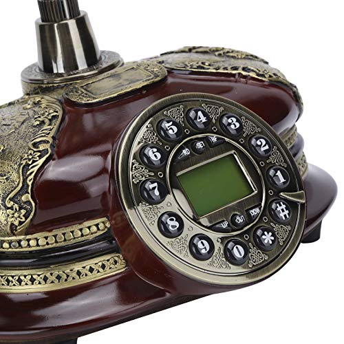 Vintage Landline Phone,Retro Style Home Landline Round Dial Wired Telephone Business Office Desktop Fixed Phone,DTMF and Desk Telephone Vintage Telephone for Living Room Bedroom,St