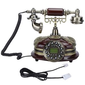 vintage landline phone,retro style home landline round dial wired telephone business office desktop fixed phone,dtmf and desk telephone vintage telephone for living room bedroom,st