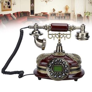 Vintage Landline Phone,Retro Style Home Landline Round Dial Wired Telephone Business Office Desktop Fixed Phone,DTMF and Desk Telephone Vintage Telephone for Living Room Bedroom,St