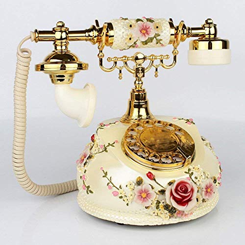 Telephone Retro Telephone Home Rotary dial Fixed Telephone Business Office landline 182325cm (3 Specifications Available) (Color : A2) (B)