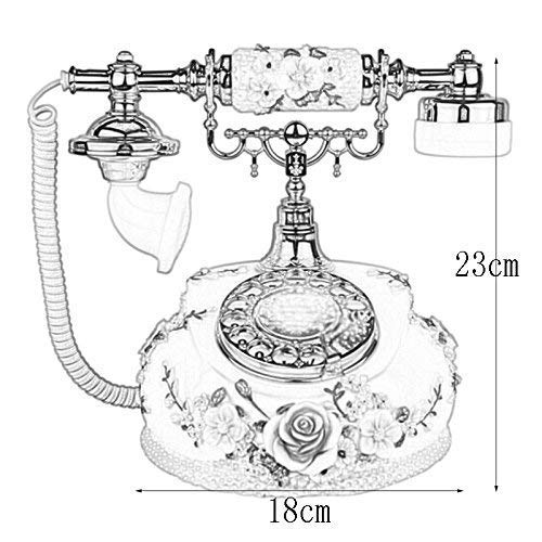 Telephone Retro Telephone Home Rotary dial Fixed Telephone Business Office landline 182325cm (3 Specifications Available) (Color : A2) (B)