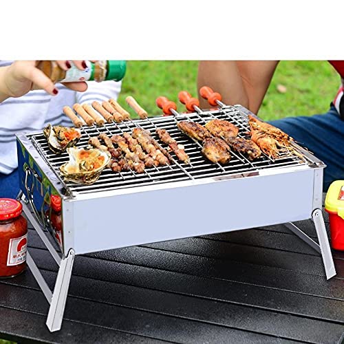 TKFDC BBQ Grill Personal DIY Barbecue Shelf Outdoor Camping Barbecue Grill Charbroiler 1～2 Person Use Smaller (Size : Style1)