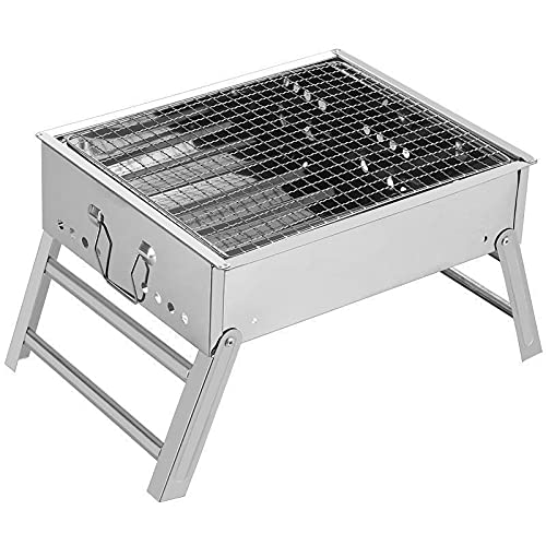 TKFDC BBQ Grill Personal DIY Barbecue Shelf Outdoor Camping Barbecue Grill Charbroiler 1～2 Person Use Smaller (Size : Style1)