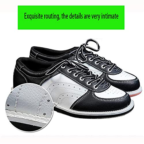 DAMANDO Bowling Shoes for Men, Bowling Fitness Sport Trainers with Sliding Soles Casual Lawn Bowls Shoes,Black,11