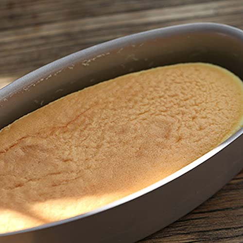 BaRdzo Oval Shape Cake Carbon Steel Non-Stick Loaf Bread Pastry Tray Gold Black Thickening Kitchen Bakeware Tools Baking Pan (Color : Gray)