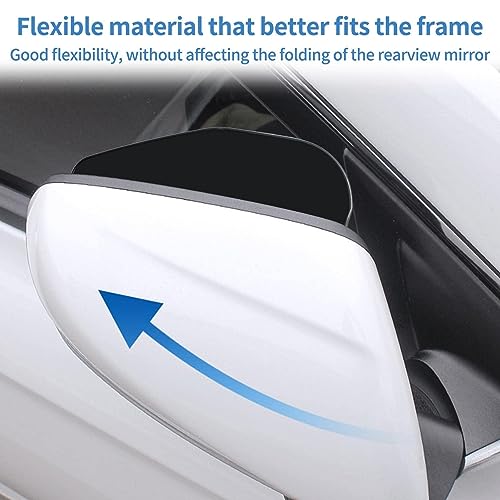 ATpu Car Rear View Mirror Eyebrow for Volvo S40 S60 S70 S80 S90 V40 V50 V60 V90 XC60 XC70,2pcs PV-C Car Back Mirror Eyebrow Rain Cover Sticker