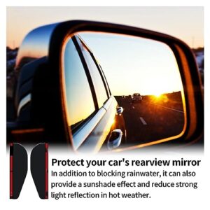 ATpu Car Rear View Mirror Eyebrow for Volvo S40 S60 S70 S80 S90 V40 V50 V60 V90 XC60 XC70,2pcs PV-C Car Back Mirror Eyebrow Rain Cover Sticker