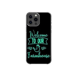 welcome to our farmhouse cute sweet pattern art design anti-fall and shockproof gift iphone case (iphone xr)