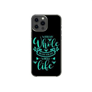 with my whole heart for my whole life sweet cute pattern art design anti-fall and shockproof gift iphone case (iphone xr)