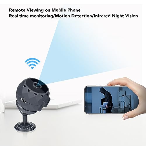 Pomya WiFi Security Camera, 1080P HD NightVision Surveillance Cameras with Magnetic Mount, Support 128G Storage Card, Indoor Smart Camera Motion Detection with LoopRecording