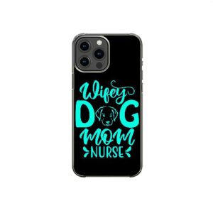 wife dog mom nurse pet parent positive inspirational pattern art design anti-fall and shockproof gift iphone case (iphone xr)