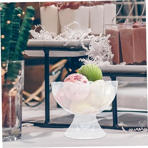 STOBAZA 6pcs ice cream cup glass tulip cup salad jelly cup mousse serving cups dessert tumbler cup footed dessert bowl mousse cups glass dessert bowl pudding bowl European style fruit cup