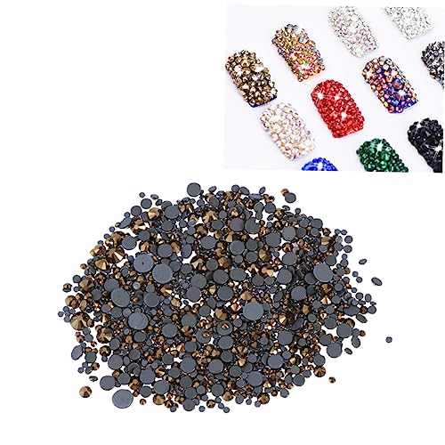 TEHAUX 2000 PCS Nail Art gems Gemstones for Crafts Nail Diamonds Rhinestones Crystal Gemstone Beads Flatback gems Stones Rhinestones Flatback Crystal Beads for Necklace Making DIY Bead 3D