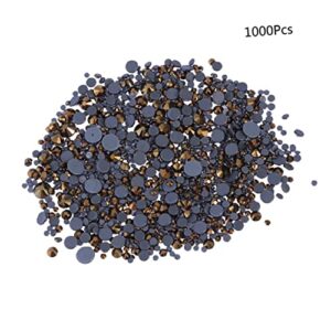 TEHAUX 2000 PCS Nail Art gems Gemstones for Crafts Nail Diamonds Rhinestones Crystal Gemstone Beads Flatback gems Stones Rhinestones Flatback Crystal Beads for Necklace Making DIY Bead 3D