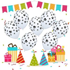 Abaodam 24 pcs black trim black balloons happy birthday ballons ballon animals ballon party cat paw printed balloons Paw Balloon Garland balloon party decoration printed latex balloons pet