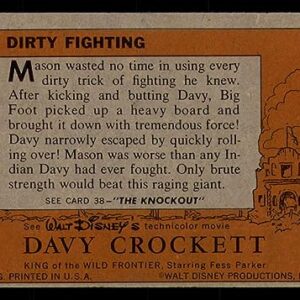 NonSport 1956 Davy Crockett Orange Back #37 Dirty Fighting EX Excellent