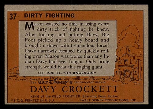 NonSport 1956 Davy Crockett Orange Back #37 Dirty Fighting EX Excellent