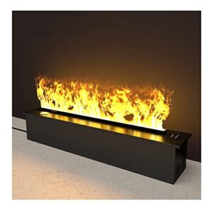 TEXBOOK Water Vapor Electric Fireplace 3D Simulation Flame Electric Fireplace Recessed with Automatic Water Filling Function and Flame Adjustment 3D Fire Effect Fake Fireplace