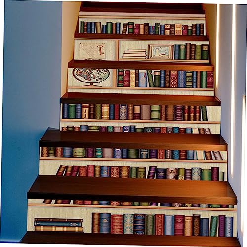 OSALADI PVC Stair Decor Staircase Wall Decor Staircase Decals Stairs Decals Sticker Decorative Paintings Applique Digital Thicken Stairs Stickers