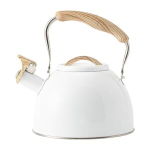 3l whistling tea kettle stainless steel teapot,stainless steel cool handle tea pot - also for gas hob or induction heater▂20 * 23.5cm/7.78"*9.25"