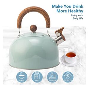 2.5L Tea Kettle, Stovetop Tea Kettle, Audible Whistling Teapot,Suitable for gas stove, induction hob, electric stove, ceramic and halogen stove▂19 * 21CM/7.5"*8.3"