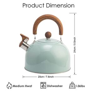 2.5L Tea Kettle, Stovetop Tea Kettle, Audible Whistling Teapot,Suitable for gas stove, induction hob, electric stove, ceramic and halogen stove▂19 * 21CM/7.5"*8.3"