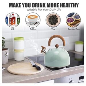 2.5L Tea Kettle, Stovetop Tea Kettle, Audible Whistling Teapot,Suitable for gas stove, induction hob, electric stove, ceramic and halogen stove▂19 * 21CM/7.5"*8.3"