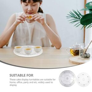 Garneck Food Tray Decorative Tray Creative Cake Turntable Baking Cake Stand Multi-Functional rotatable Plate 360-degree Rotating Plate to Rotate Table Decoration Acrylic Dining Table