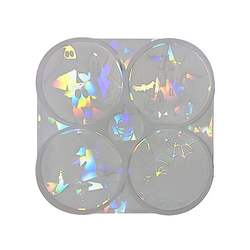 Halloween Coaster Epoxy Resin Mould Halloween Cup Tray Dish Mat Resin Silicone Mold for Jewelry Making