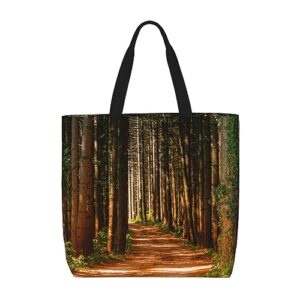 vacsax tote bag for women reusable shopping bags tree natural environment print shoulder handbag aesthetic totes for grocery
