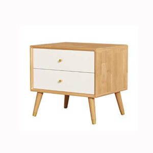 zhaolei solid wood bedside storage cabinet, simple and double drawer design bedside table