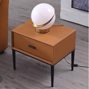 ZHAOLEI Nordic Minimalist Italian Style Bedside Table Bedroom Furniture Italian Minimalist Bedside Cabinet Light Luxury Side CABI