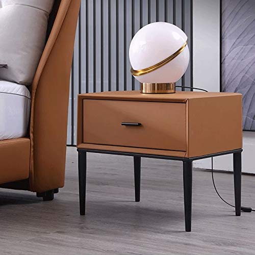 ZHAOLEI Nordic Minimalist Italian Style Bedside Table Bedroom Furniture Italian Minimalist Bedside Cabinet Light Luxury Side CABI