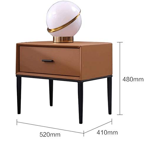 ZHAOLEI Nordic Minimalist Italian Style Bedside Table Bedroom Furniture Italian Minimalist Bedside Cabinet Light Luxury Side CABI