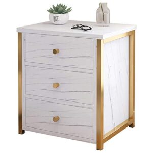 zhaolei bedside table nightstand bedroom furniture 3 drawer storage bedside cabinet mdf board marble texture