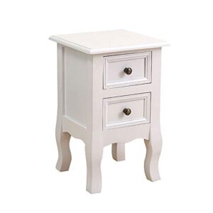 ZHAOLEI Nightstand Drawer Organizer Storage Cabinet Bedside Table Bedroom Furniture Woode Nordic White Bedside Table Solid Wood