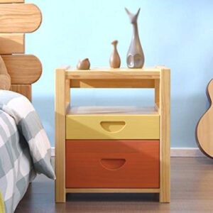 ZHAOLEI Bedside Table Solid Wood Simple Bedroom Bedside Cabinet ，Small Mini Storage Cabinet Multifunctional Locker