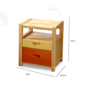 ZHAOLEI Bedside Table Solid Wood Simple Bedroom Bedside Cabinet ，Small Mini Storage Cabinet Multifunctional Locker