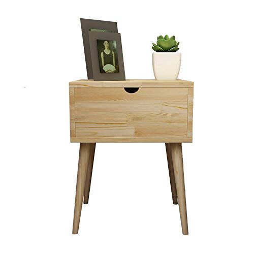 ZHAOLEI Simple Bedside Table,Nordic European Shabby Chic Wood Bedroom Furniture Cabinet Nightstand