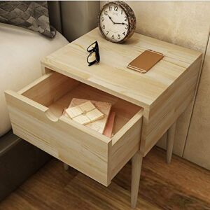 ZHAOLEI Simple Bedside Table,Nordic European Shabby Chic Wood Bedroom Furniture Cabinet Nightstand