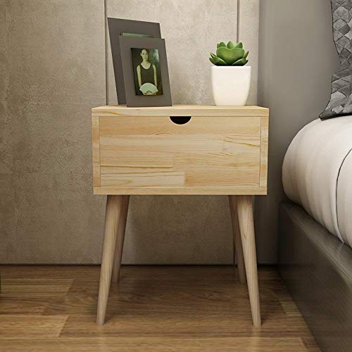 ZHAOLEI Simple Bedside Table,Nordic European Shabby Chic Wood Bedroom Furniture Cabinet Nightstand