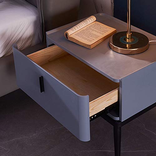 ZHAOLEI Nordic Bedside Table Leather Art Bedroom Bedside Cabinet Minimalist Mini Bedside Cabinet Italian Minimalist Locker