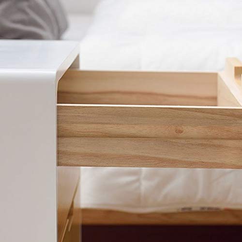 ZHAOLEI Simple and Three-Drawer Design Bedside Table, Mini Locker Bedroom Solid Wood Bedside Storage Cabinet