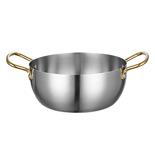 Noodle Pot Korean Ramen Pot: Cooking Pasta Pot Kitchen Soup Stovetop Pot Stainless Steel Noodle Pan Cooker Seafood Pot with Handle 27X18X8CM pot (Size : 27X18X8CM)