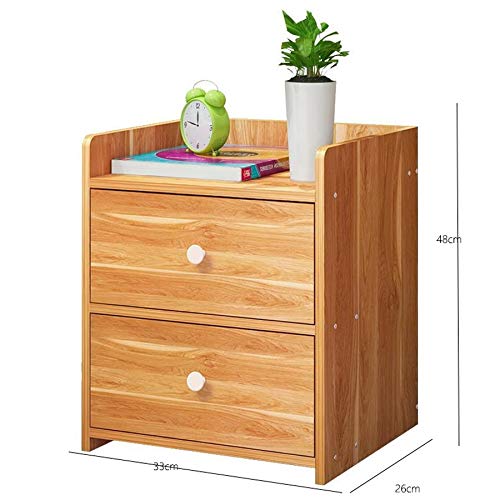 ZHAOLEI Simple Bedside Table Bedroom Locker, Wooden Locker Cabinet Bedside Table Drawer Bedroom Furniture