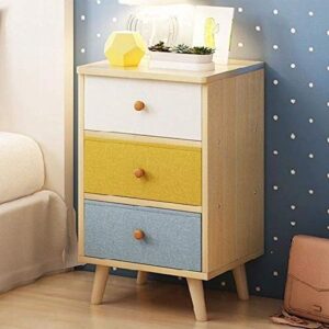 ZHAOLEI Bedside Table Mini Minimalist Bedroom Storage Cabinet, Bedside Table with Three Drawer Design